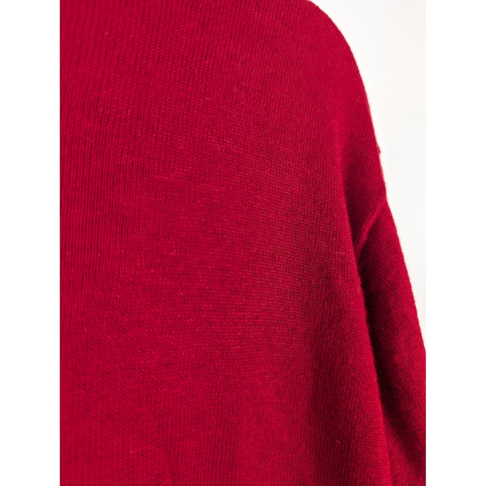 Vintage Y2K Floral Beaded Button Cardigan Size L Red Embellished Coquette Granny - Picture 9 of 10